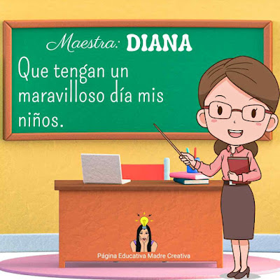 PIN Nombre Diana - Maestra Teacher Diana para imprimir