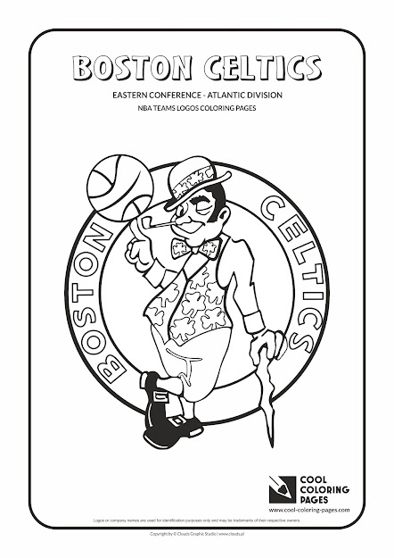 Cool Coloring Pages  Nba Teams Logos  Boston Celtics Logo  Coloring Page  With