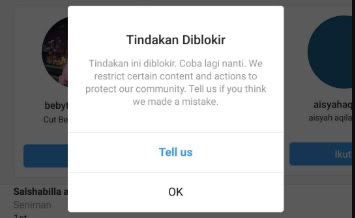 Tindakan Diblokir