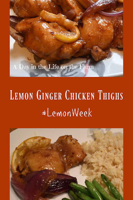 Lemon Ginger Chicken Thighs pin