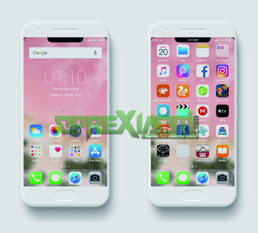 Download Tema iOS 11 Pro Mtz v1.0 Mod Center Clock Terbaru