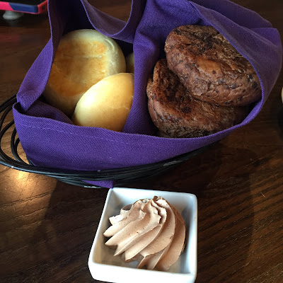 Fresh chocolate rolls and chocolate butter at The Chocolate Sanctuary in Gurnee, Illinois