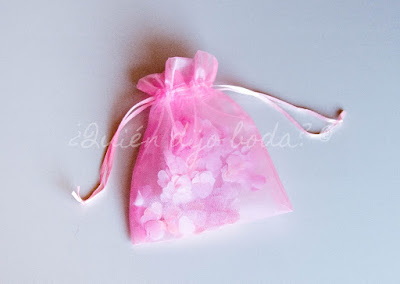 Confetti en bolsa de organza