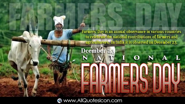 Happy Farmers Day Greetings in English HD Wallpapers Top National Formers Day Wishes December 23 English Quotes Pictures