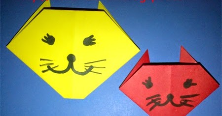  Origami  untuk Anak  TK  Kucing
