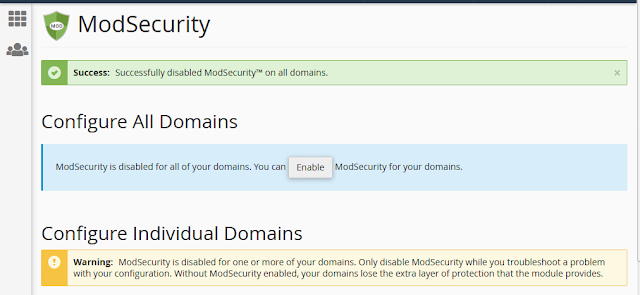 mematikan mod_security