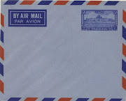 Regular air mail envelope showing Karachi Airport Building.