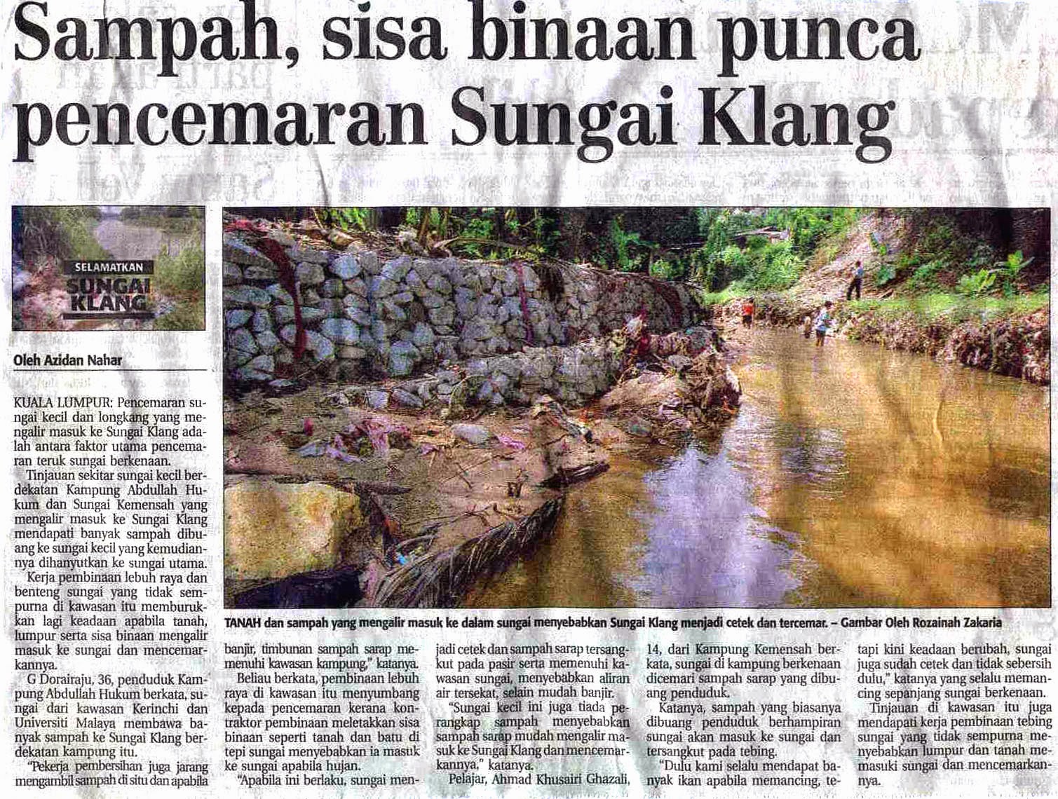 Surat Khabar Pencemaran Udara Selangor