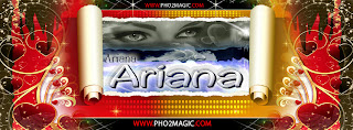 cover of name Ariana , Romantic cover facebook with name Ariana
