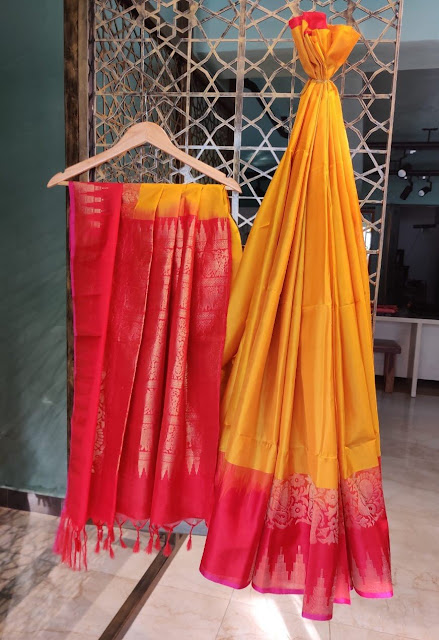 Kanchipuram Handwoven Mu-Bagam Design Silk Sarees