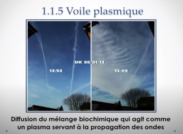 ciel pollué par les chemtrails