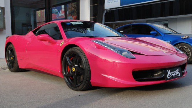 Properly Hot Pink Ferrari 458 Italia in China