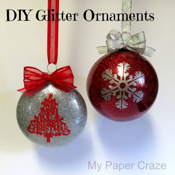 Glitter & Snowflake Christmas Ornament - Typically Simple