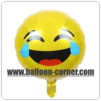Balon Foil Emoji Face With Tears Of Joy / Foil Emoticon Face With Tears Of Joy