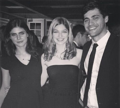 Alexandra Daddario with her sister and brother