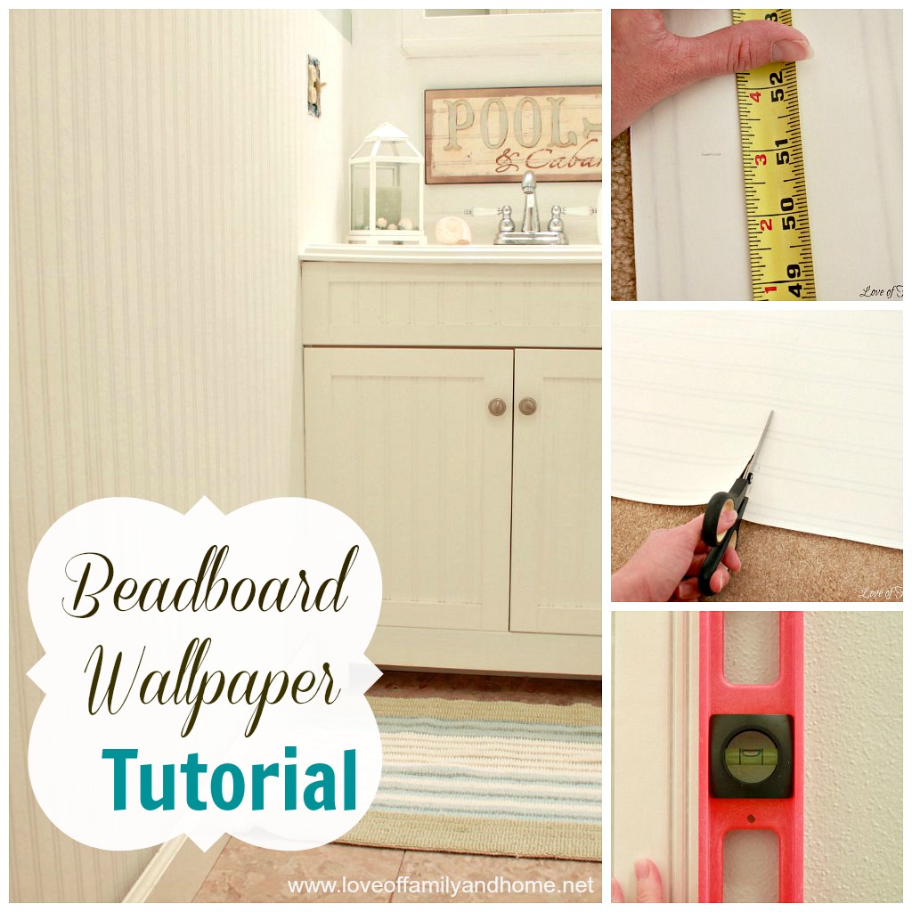 on the beadboard wallpaper project going on in the hallway bathroom ...