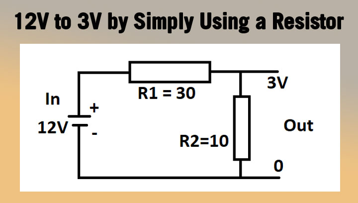 Reduce 12V to 3V by Simply Using a Resistor