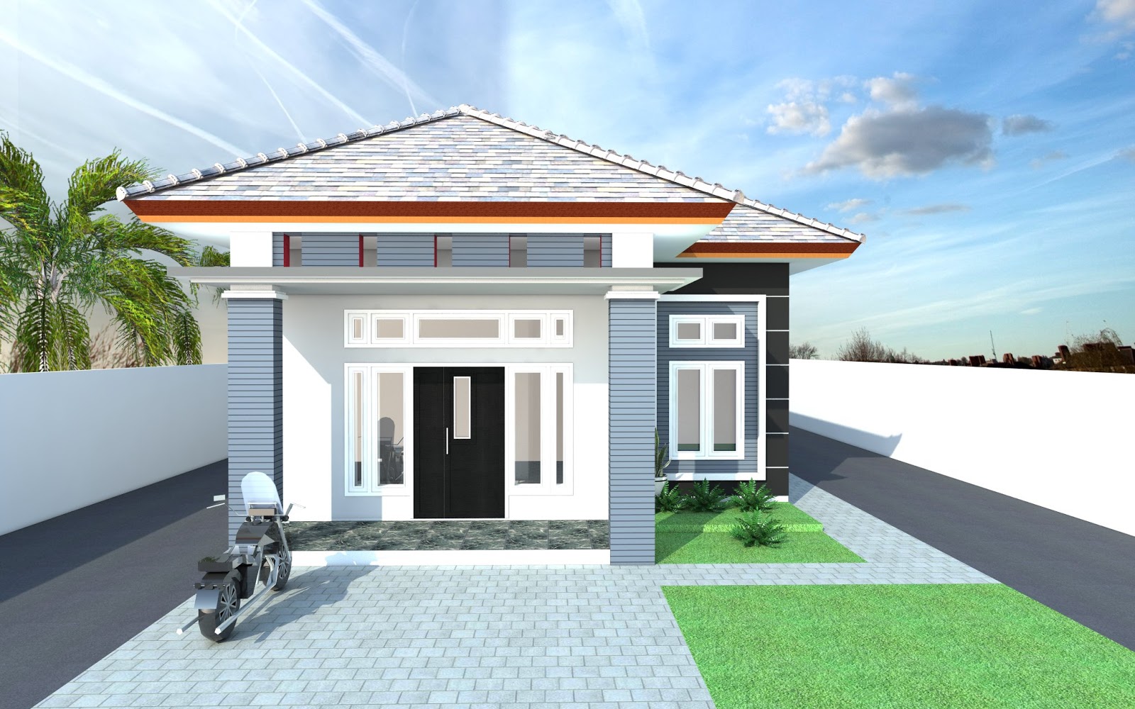 GAMBAR DESAINRUMAH MINIMALIS TYPE 105 AUTO CAD FILE 1 LANTAI