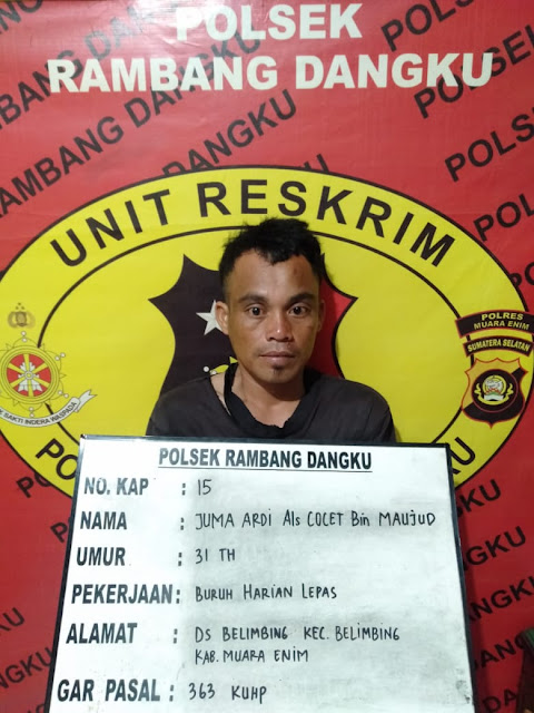 Polsek Rambang Dangku , Ungkap Aksi Pencurian Di PT GPEC II Tanjung Menang 