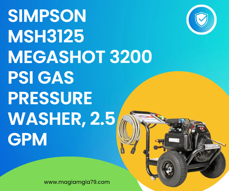 SIMPSON MSH3125 MegaShot 3200 PSI Gas Pressure Washer, 2.5 GPM