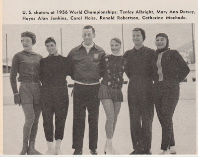 American skaters at the 1956 World Figure Skating Championships in Garmisch-Partenkirchen, Germany