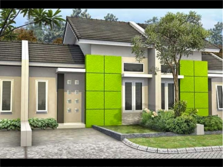 Contoh Rumah  Minimalis Kombinasi  Cat  Warna  Hijau  rumah  