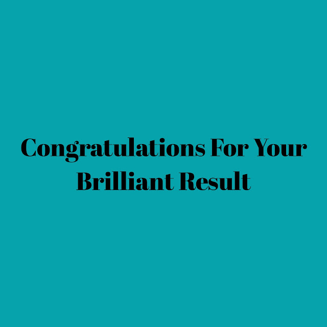 Congratulations For Your Brilliant Result Email