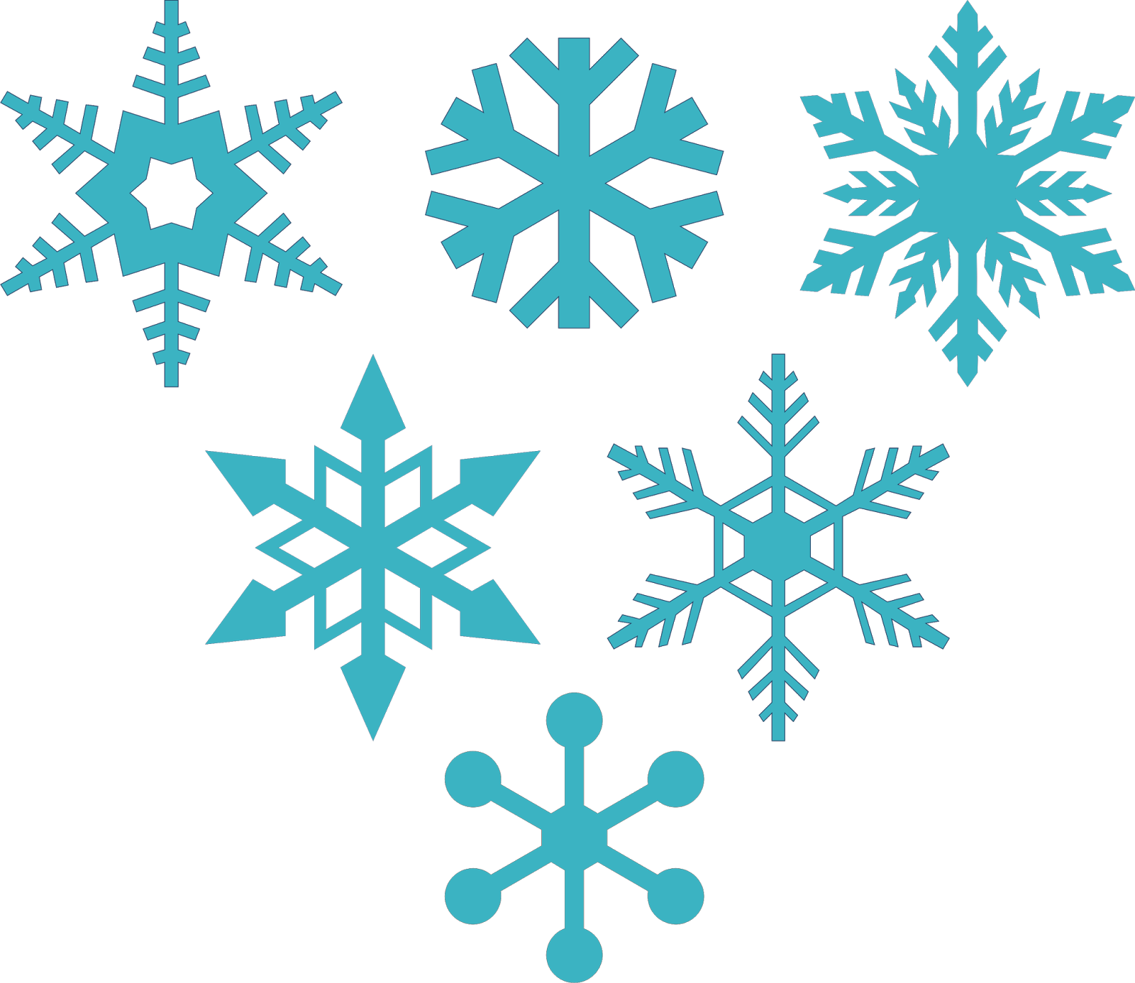 Download DIGITAL ART by Daniela Angelova: 6 free snowflakes