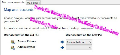 Transfer Files Windows XP,Windows Vista,Windows 7 to Windows 8 using   Windows Easy Transfer 