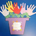 Idea to make flowers from paper handprint for kids 7