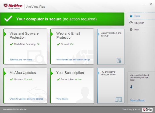 Download McAfee Antivirus 2013  full version with key