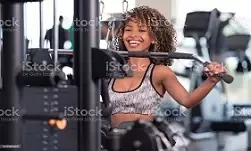 Biceps exercise with a cable machine