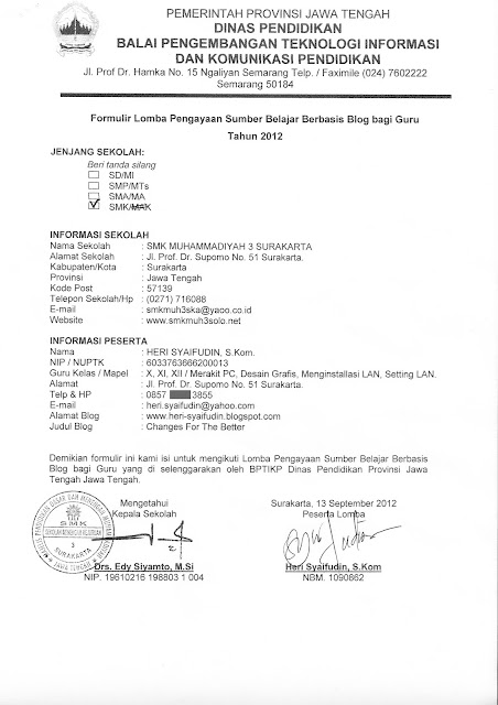 Contoh Formulir Wawancara - Job Seeker