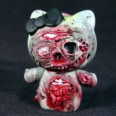 Demonic Hello Kitty, Zombie Mighty Mugg, and monstrous Bozo the Clown - - a 