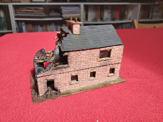 The rear of the building with all the weathering and details finished