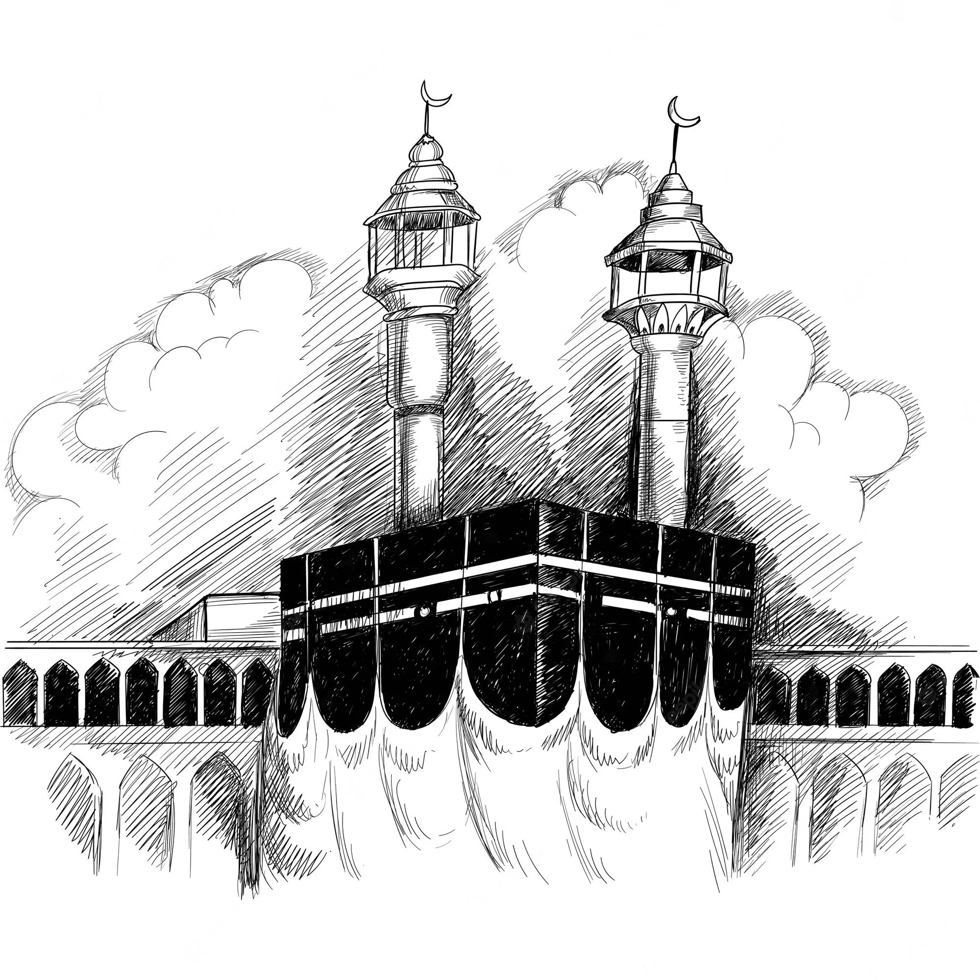 Kaaba Sharif Picture Drawing - Mecca Sharif Picture Download - Kaaba Sharif Picture Wallpaper - kaba sharif picture - NeotericIT.com