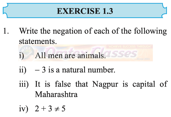 Write the negation of the following statement.