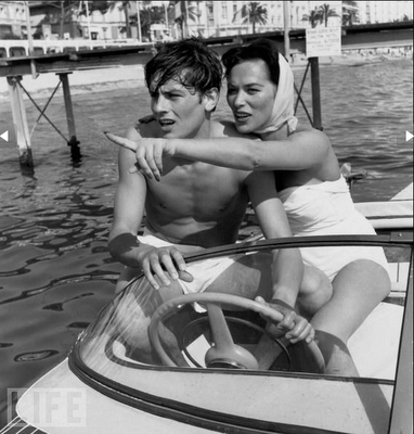 Alain Delon and Bella Darvi go