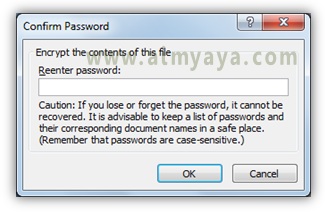  Gambar:  Konfirmasi password untuk file powerpoint 