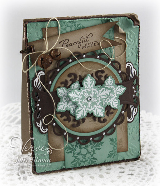 Julee Tilman | vervestamps.blogspot.com | Peaceful Wishes using the Glad Tidings and Love Story sets from Verve. #vervestamps #cardmaking