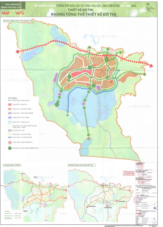 Lâm Đồng công khai loạt bản đồ quy hoạch chung thành phố Bảo Lộc và vùng phụ cận đến năm 2040