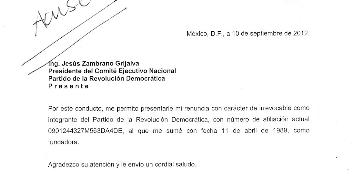 Blog de Lenia Batres Guadarrama: Sobre mi renuncia al PRD 