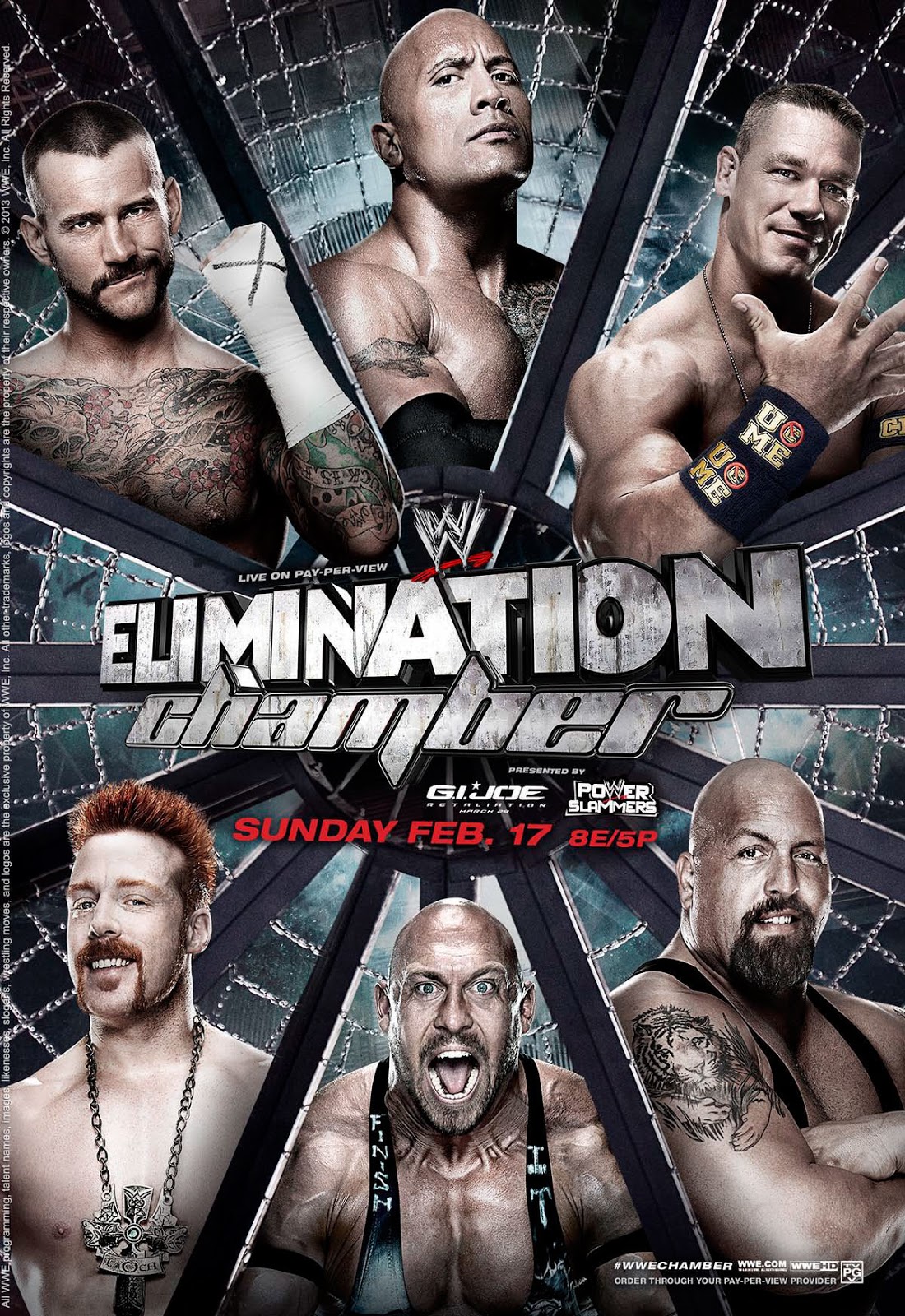 ... 2013 Poster featuring CM Punk, The Rock , John Cena, Big Show, Ryback