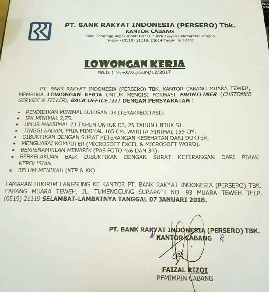 Loker Bank Bri Gunungsitoli : Mengenal sekilas profil ...