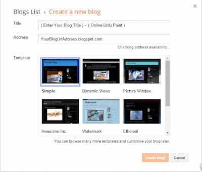 Create Your Own Blog