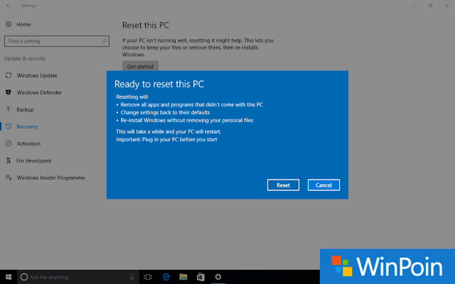 Cara Recovery Windows 10 Dengan Benar