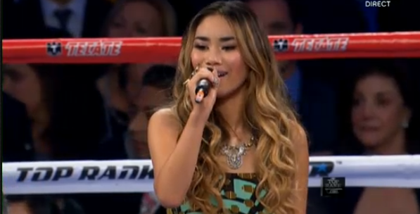 Jessica Sanchez sang the National Anthem United States US Philippines PH