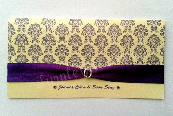 Envelopes provided in pink beige purple white or red