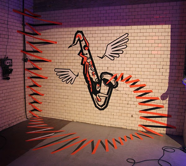 3d tape art graffiti