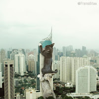 Este artista convierte gatos en gigantes con Photoshop y el resultado es genial